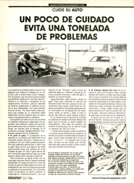 Un poco de cuidado evita una tonelada de problemas - Julio 1989