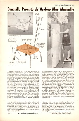 Banquillo Provisto de Asidero Muy Manuable - Febrero 1959