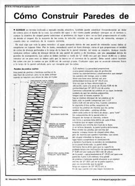 C&oacute;mo Construir Paredes de Retenci&oacute;n - Noviembre 1973