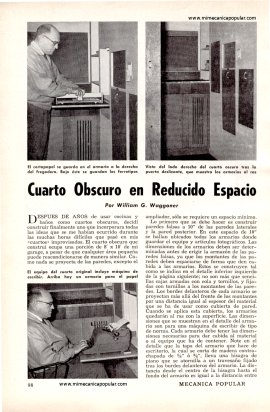 Cuarto Obscuro en Reducido Espacio - Marzo 1958