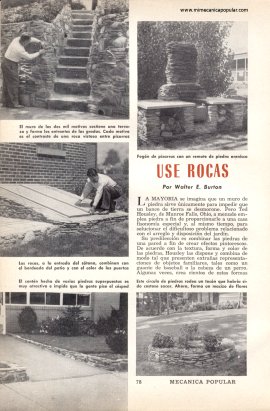 Use Rocas Para Adornar Su Jard&iacute;n - Agosto 1954