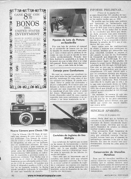 Sencillo Aparato Para Comprobar Semi-Conductores -Agosto 1969