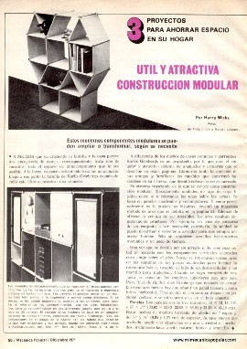 Construcción modular de anaqueles y armarios - Diciembre 1971