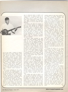 Construya este banjo electr&oacute;nico - Enero 1971