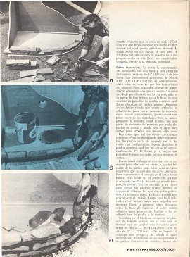 Jard&iacute;n rocoso con cascada, en interior de casa - Marzo 1971
