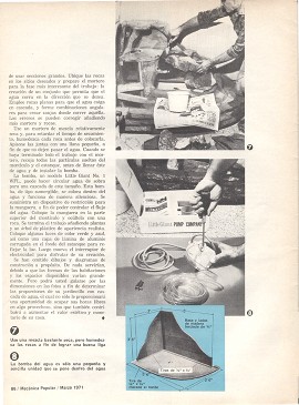 Jard&iacute;n rocoso con cascada, en interior de casa - Marzo 1971