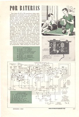 Receptor de cinco bandas operado por baterías - Enero 1952