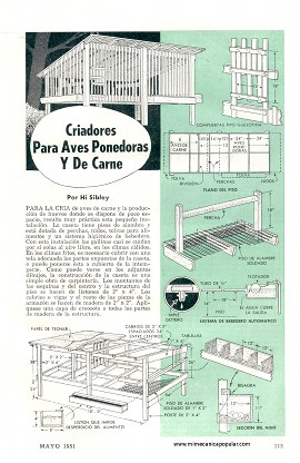 Criadores Para Aves Ponedoras y De Carne - Mayo 1951