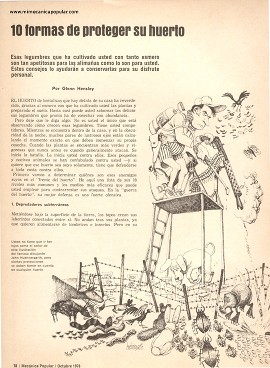 10 formas de proteger su huerto - Octubre 1976