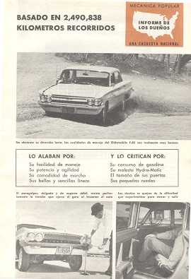 Informe de los dueños: Oldsmobile F-85 - Septiembre 1961