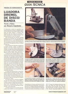 Lijadora Dremel 1731 de disco-banda - Enero 1992