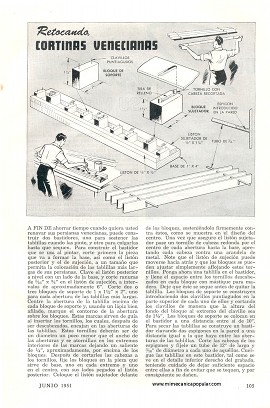 Retocando Cortinas Venecianas - Junio 1951