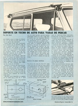 Soporte en techo de auto para varas de pescar - Enero 1978