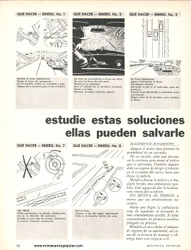 10 emergencias comunes al manejar . . . y como sobrevivir a ellas - Julio 1965