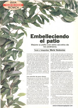 Embelleciendo el patio - Septiembre 1994