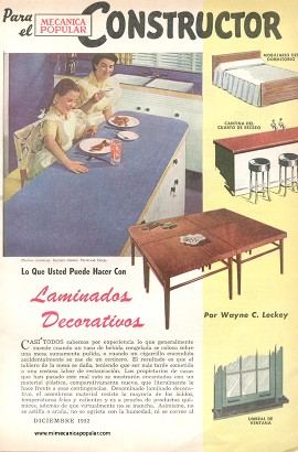 Lo Que Usted Puede Hacer Con Laminados Decorativos - Diciembre 1952