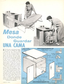 Mesa Donde Guardar Una Cama - Junio 1962