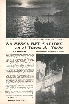 La pesca del salmón en el turno de noche - Marzo 1954