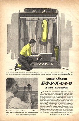 Cómo añadir espacio a sus roperos - Diciembre 1957