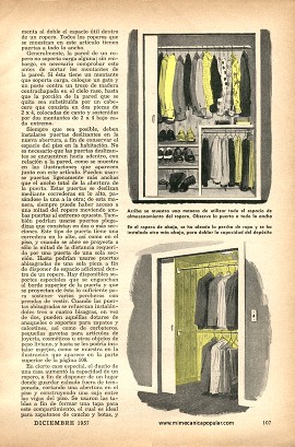 Cómo añadir espacio a sus roperos - Diciembre 1957