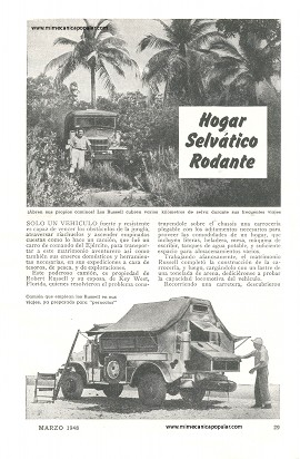 Hogar Selvático Rodante I - Marzo 1948