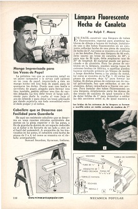 Lámpara Fluorescente Hecha de Canaleta - Enero 1958