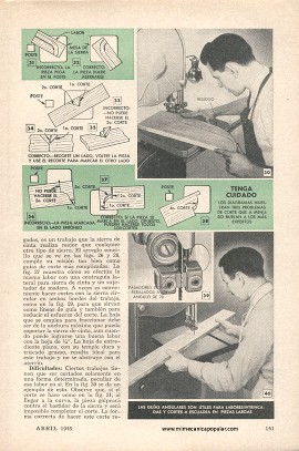 El uso de la sierra de cinta - Abril 1949