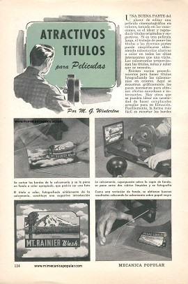 Fotografía: Atractivos títulos para películas - Octubre 1954