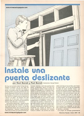 Instale una puerta deslizante - Enero 1987