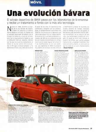 Una evolución bávara - BMW M3 - Noviembre 2007