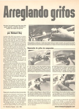 Arreglando grifos - Julio 1983