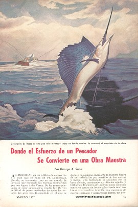 Donde el Esfuerzo de un Pescador Se Convierte en una Obra Maestra - Marzo 1957