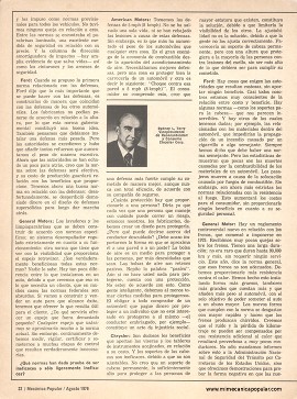 El precio de la seguridad en el automóvil - Agosto 1976