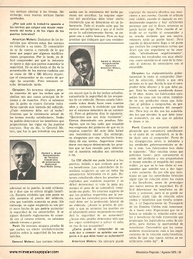 El precio de la seguridad en el automóvil - Agosto 1976