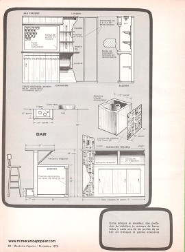 Atractivo bar que no ocupa espacio útil - Diciembre 1970