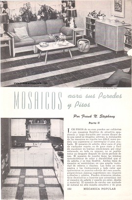 Mosaicos para sus Paredes y Pisos - Enero 1952