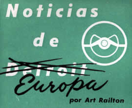 Noticias de Europa Enero 1958 por Art Railton