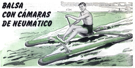 Balsa con Cámaras de Neumático