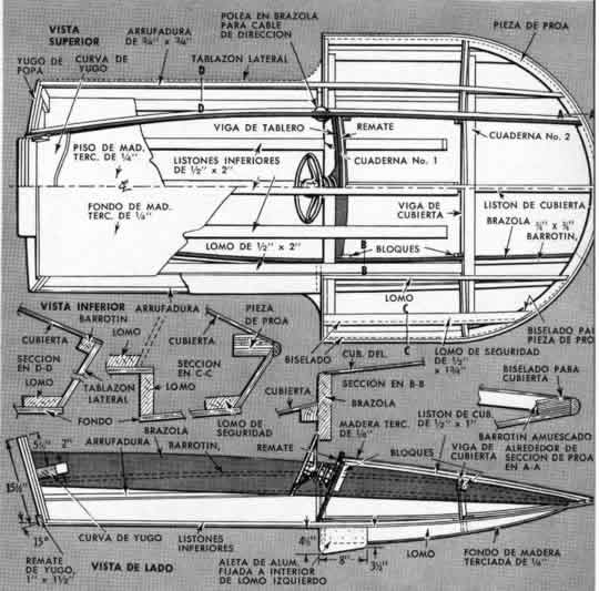 Clic en la imagen para ver más grande y claro - Construya el Relámpago: un veloz bote de bajo costo