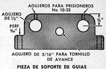 Pieza de soporte de guías