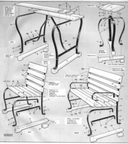 Clic en la imagen para ver más grande y claro - Construya sus muebles para el patio