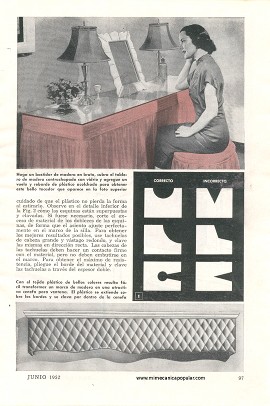 Decore con tela pl&aacute;stica - Junio 1952