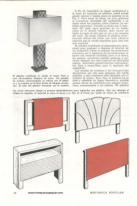 Decore con tela pl&aacute;stica - Junio 1952