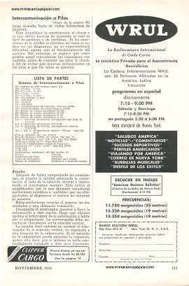 Intercomunicaci&oacute;n a Pilas - Noviembre 1955