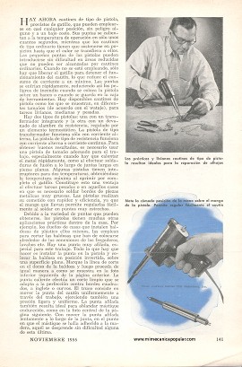 Labores con cautines de tipo pistola - Noviembre 1955