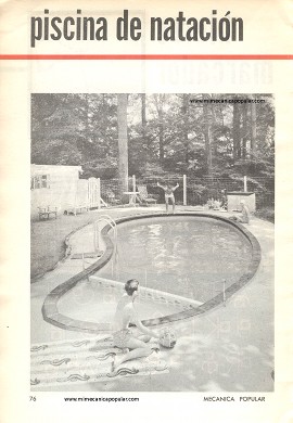 Piscina de Nataci&oacute;n - Junio 1961