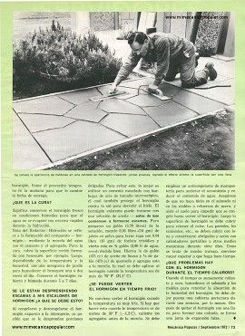 Cómo trabajar con hormigón-concreto - Septiembre 1972