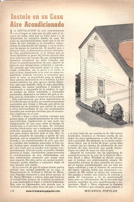 Instale en su Casa Aire Acondicionado - Octubre 1953