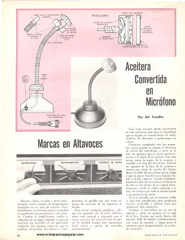 Aceitera Convertida en Micr&oacute;fono - Septiembre 1962