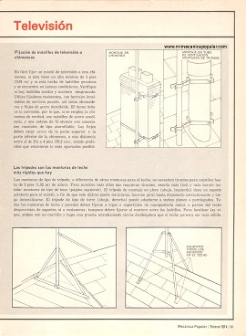 C&oacute;mo Instalar Antenas de Televisi&oacute;n - Enero 1974